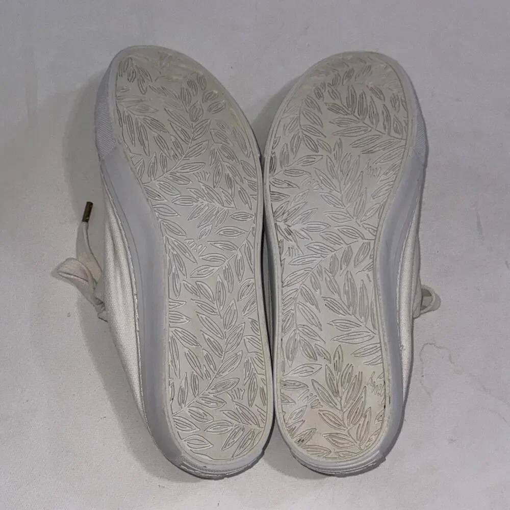 Lilly Pulitzer White Preppy Minimalist Old Money Gold Accents Mule Sneaker Sz 10